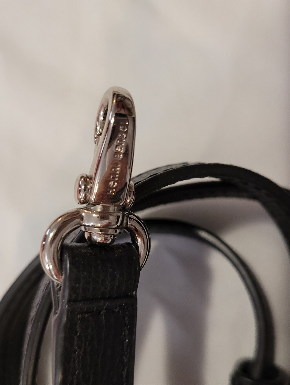 Henri Bendel Black Leather Crossbody/Shoulder Strap with Gold OR Silver Hardware - Picture 2 of 2